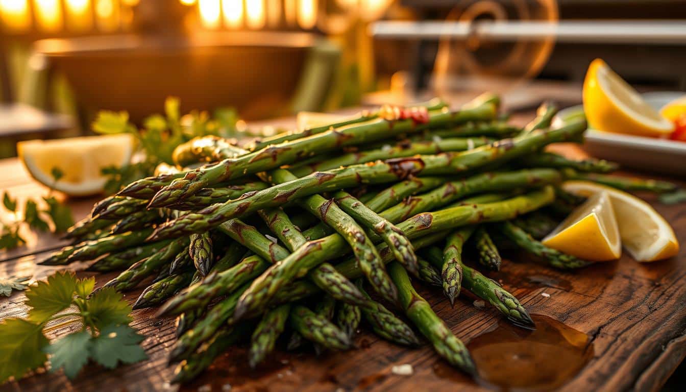 Grünen Spargel Grillen