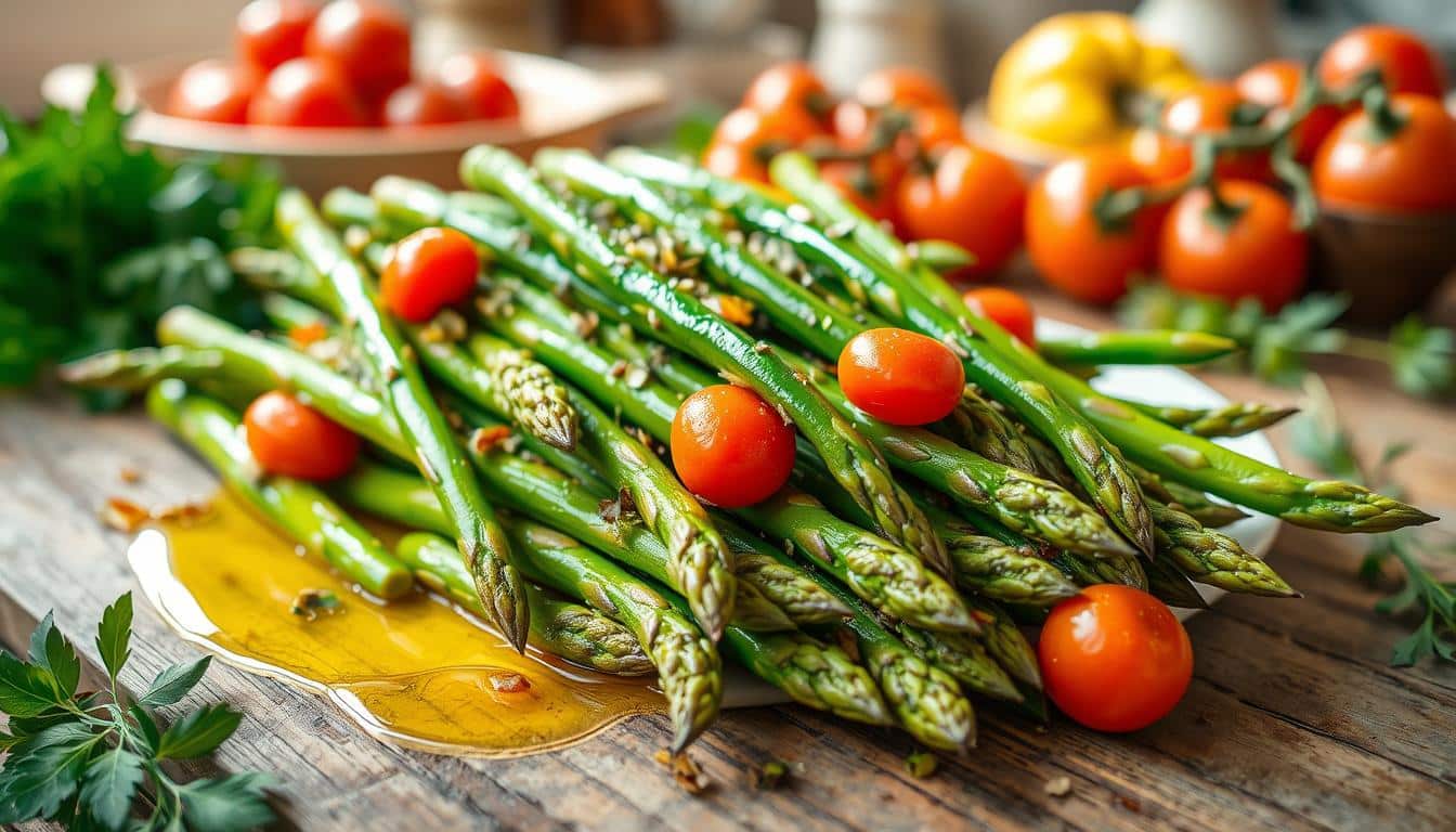 Grünen Spargel Pfanne