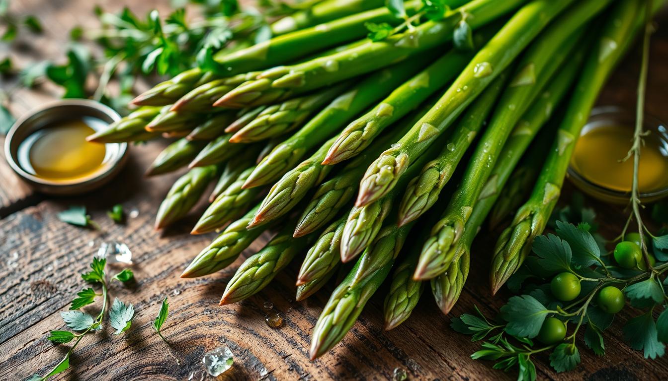 Grünen Spargel Roh Essen