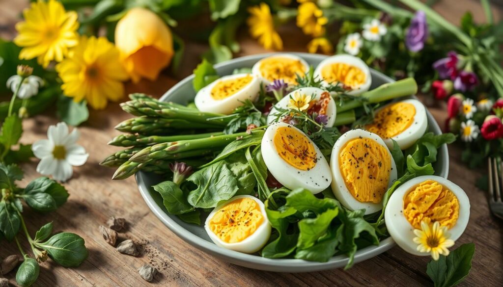 Spargel Salat mit Eier