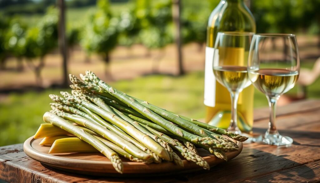 Spargel und Wein