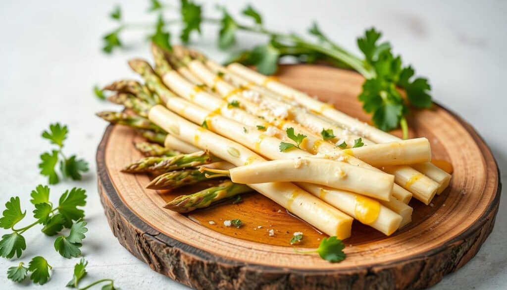 Weißer Spargel in der Pfanne Rezept