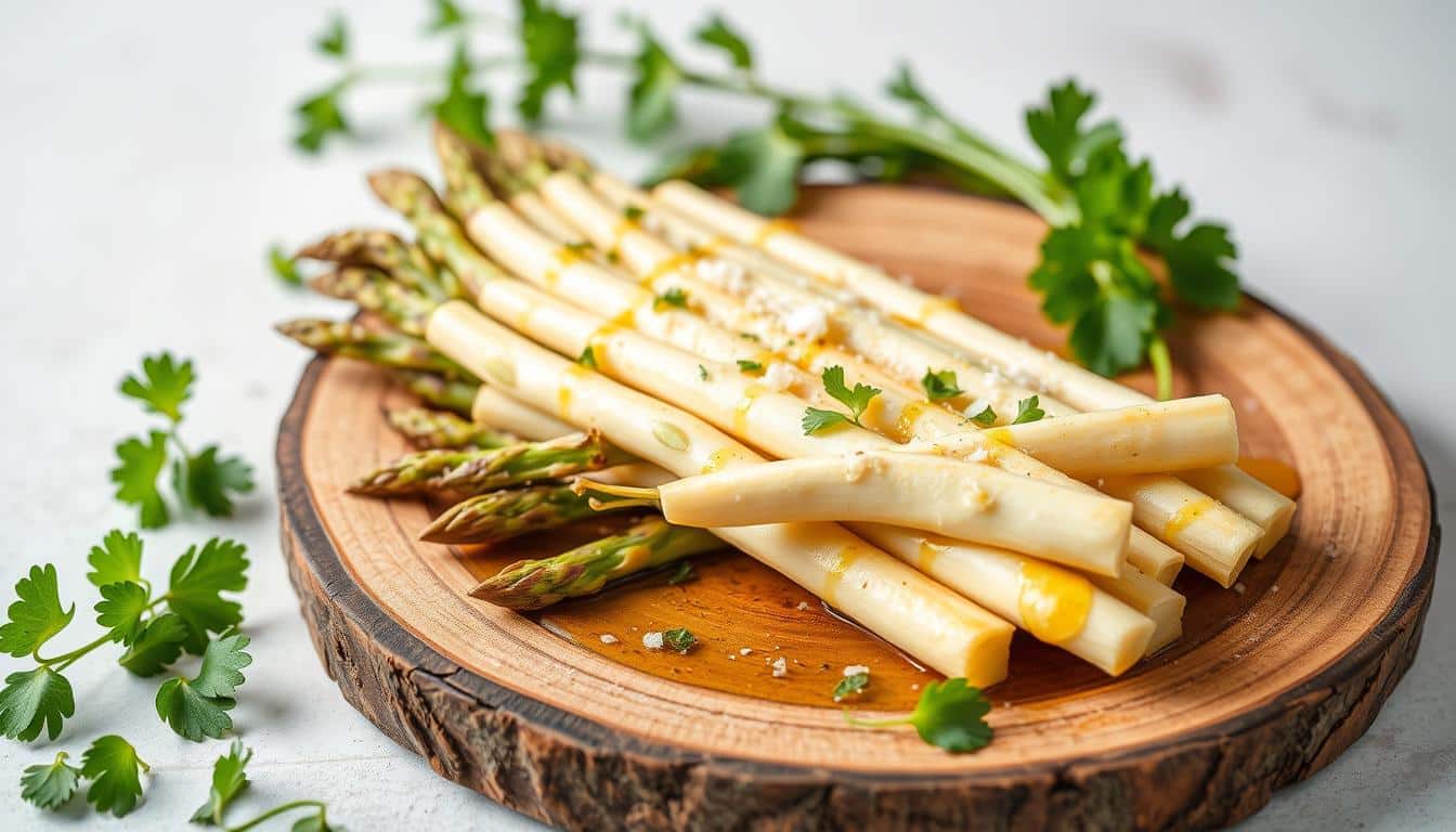 Weißer Spargel in der Pfanne Rezept